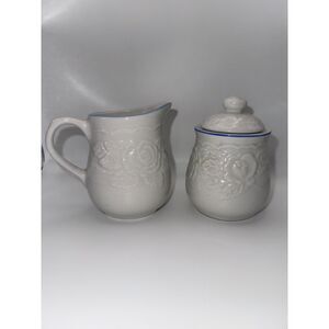 Vintage Tabletops Unlimited Victorian Rose Creamer & Sugar Bowl Set